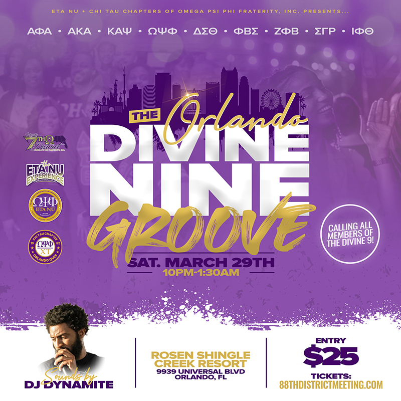 The Orlando Divine 9 Groove presented by Eta Nu & Chi Tau